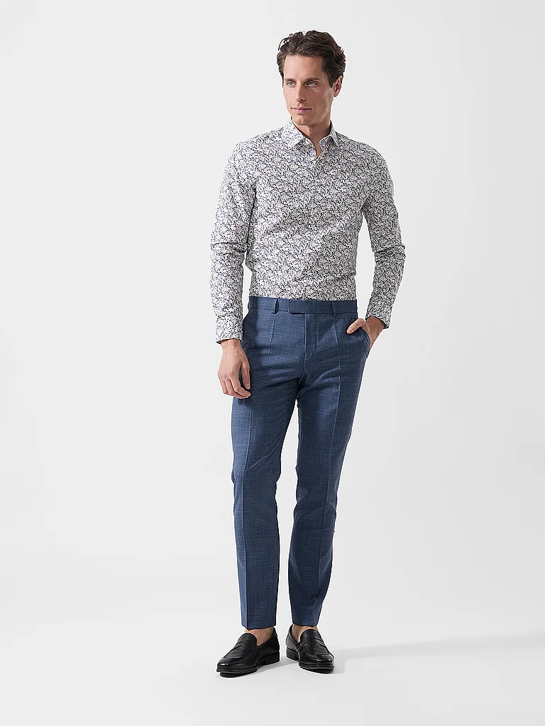 OLYMP No. Six Super Slim Men Shirt Navy 44 2